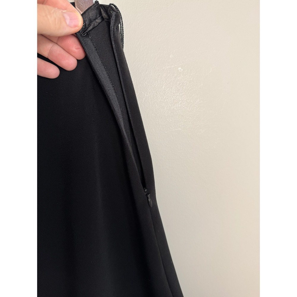 White House Black Market A-Line Knee Skirt Black 6 Minimalist Office Capsule - Picture 2 of 10